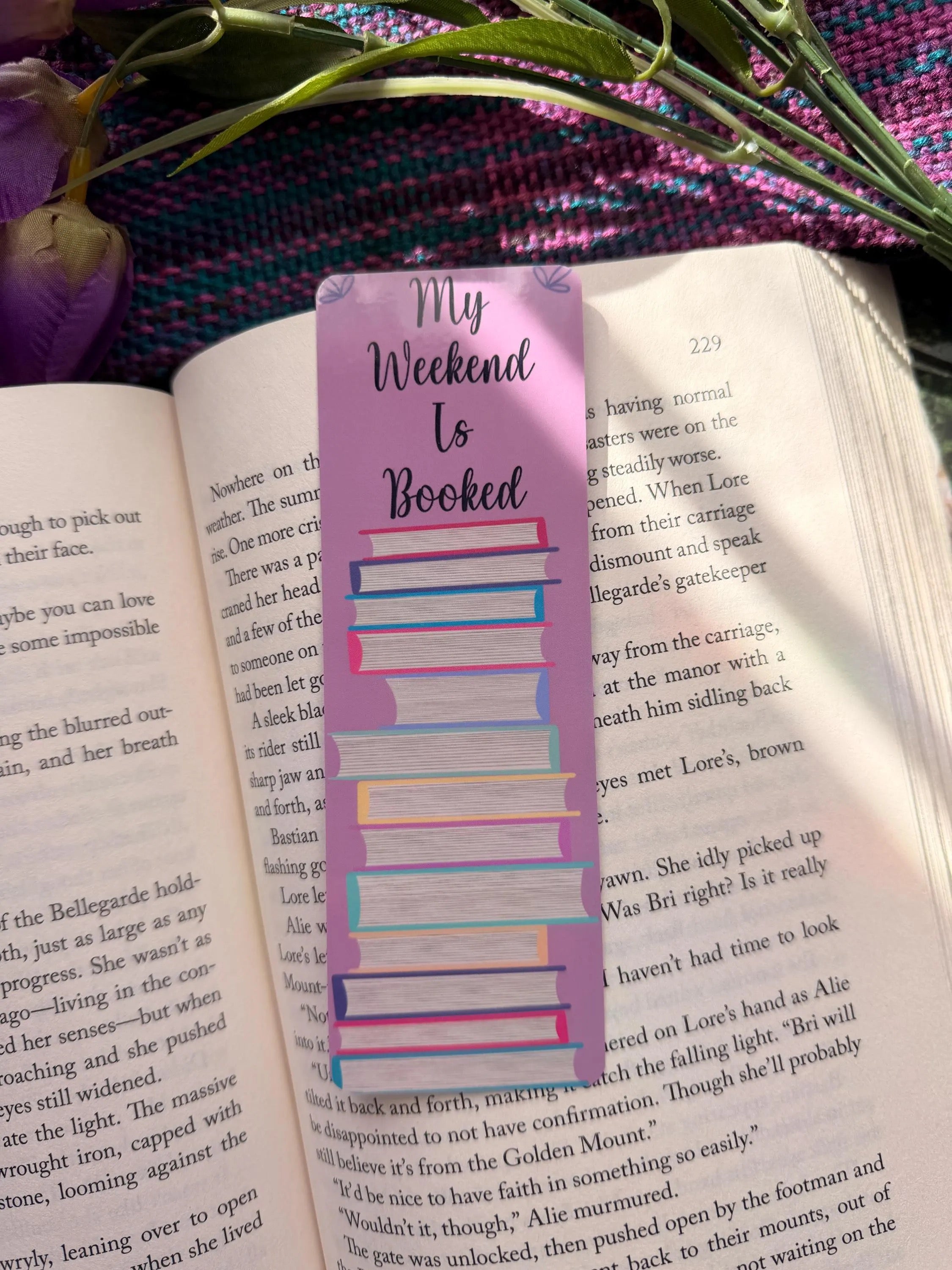 "My Weekend Is Booked" Bookmark
