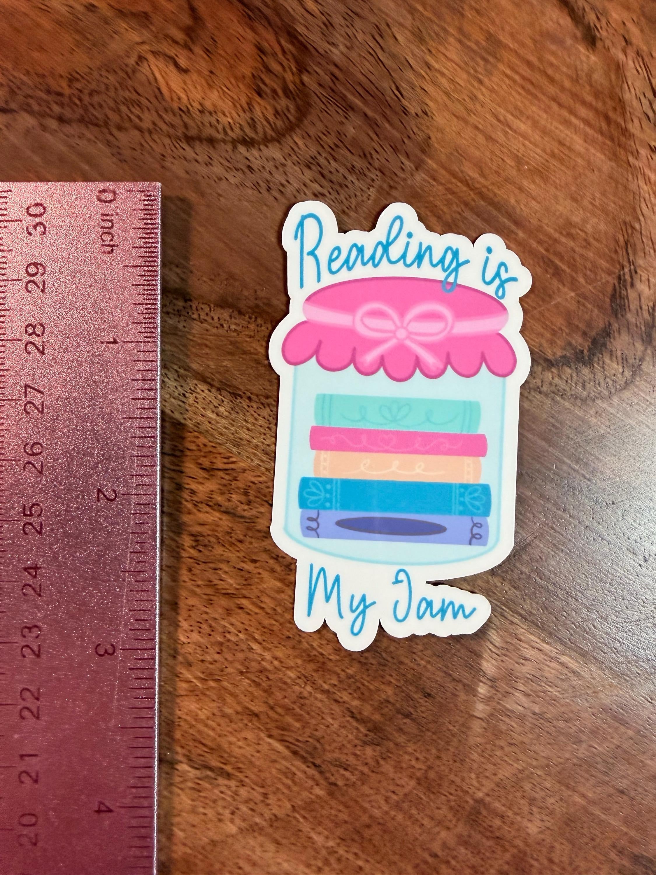 "Reading Is My Jam" Sticker